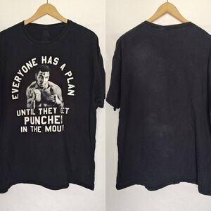 Mike‎ Tyson Shirt Graphic Tee Black Quote Boxing Fight Punched in the Mouth XL